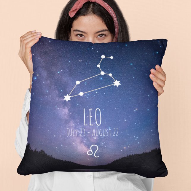 Almofada Leo | Constelação Zodiac Personalizada (Criador carregado)