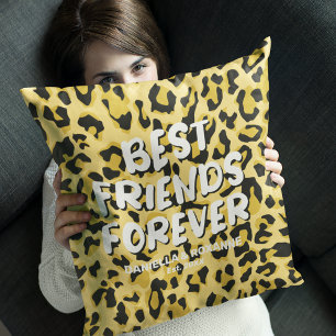 Almofada Leopard BFF Melhores Amigos para Sempre