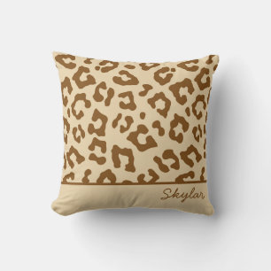 Almofada Leopard Cheetah Animal Imprimir Nome Curso Persona