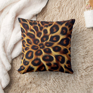 Almofada Leopard Haven: Texturas Suaves, Impressões Negros