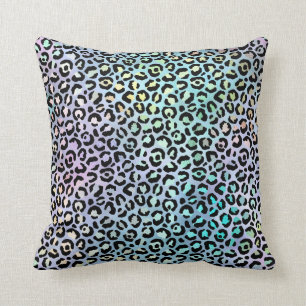 Almofada *~* Leopard Rainbow Animal Print Black Spots