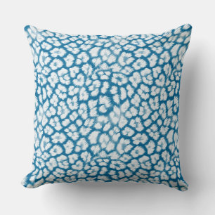 Almofada Leopardo branco e azul