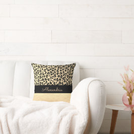 Almofada Leopardo Dourado Shimmery Dourado com brilho