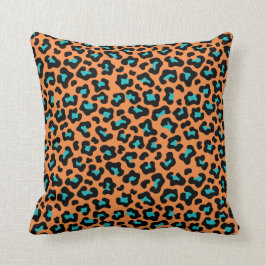 Almofada Leopardo (Impressão de laranja escuro)