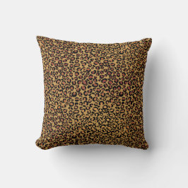Almofada Leopardo Negro Mel Dourado Bronze Africano