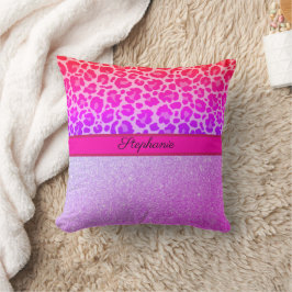 Almofada Leopardo Rosa Imprime Chita Gliter