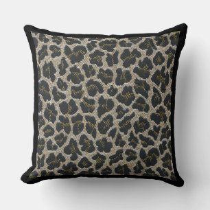Almofada Leopardo-selvagem e Travesseiro decorativo de impr