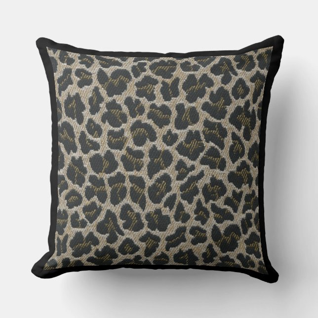 Almofada Leopardo-selvagem e Travesseiro decorativo de impr (Frente)