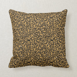 Almofada Lepard Animal Black Bronze Mel África Sepia