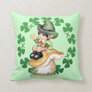Almofada Leprechaun em um cogumelo