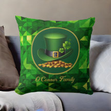 Leprechaun Hat do Dourado Travesseiro decorativo i