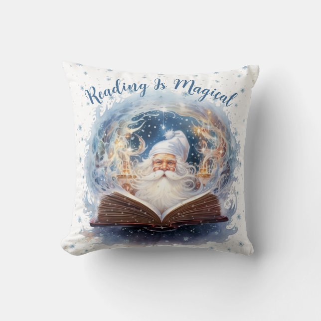 Almofada Ler é Design de floco de neve mágico (Frente)