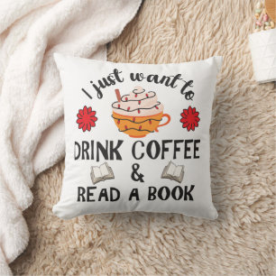 Almofada Ler Livro E Beber Café