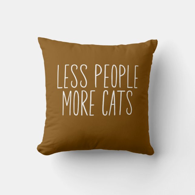 Almofada Less People More Cats (Frente)
