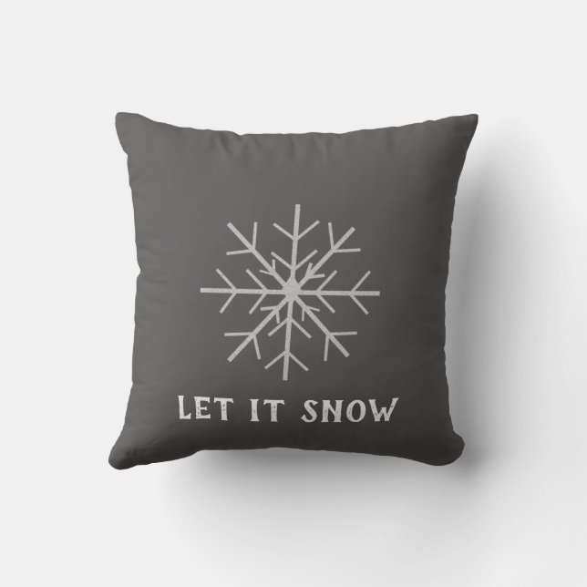 Almofada Let it snow, Snowflake (Verso)