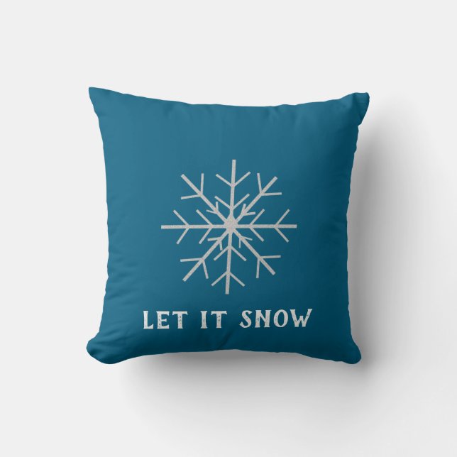 Almofada Let it snow, Snowflake  (Frente)