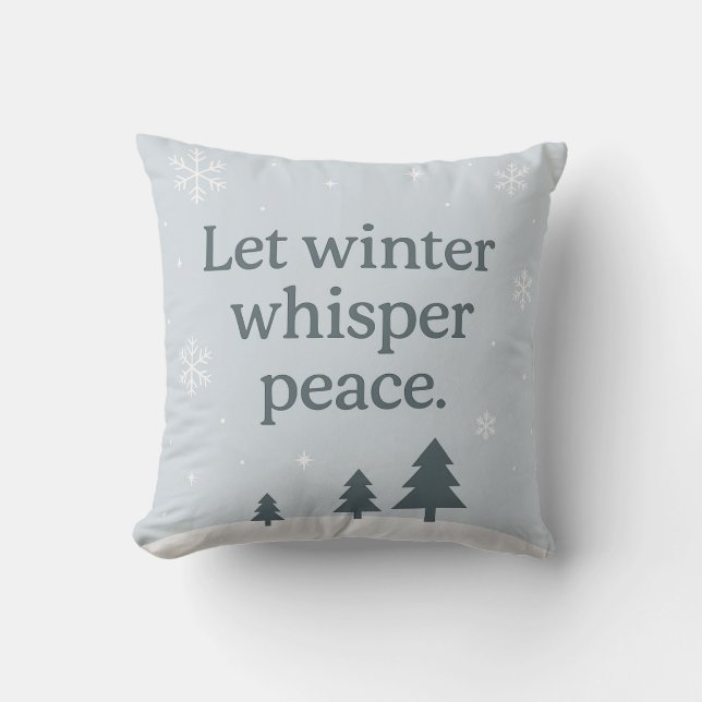 Almofada Let Winter Whisper Peace – Scandinavian Winter  (Frente)
