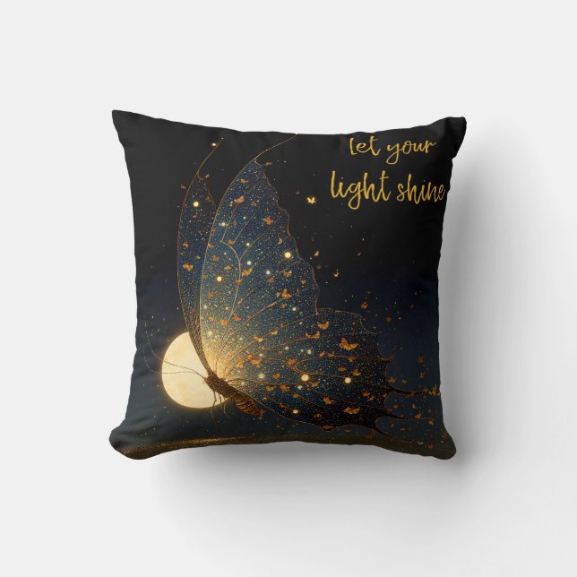 Almofada Let Your Light Shine – Magical Butterfly & Moon (Frente)