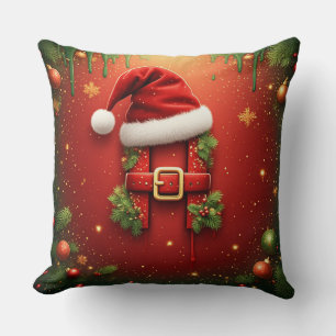 Almofada Letra A de Natal Com Coroa Para Decoração de Feria
