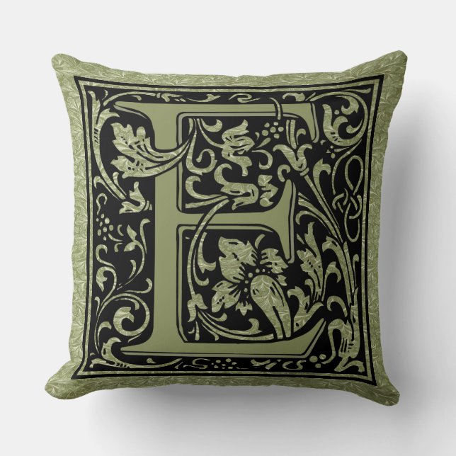 Almofada Letra E Primeira Letra Monograma (Frente)