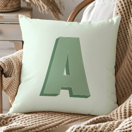 Almofada Letra Elegante A Monograma Inicial Personalizada