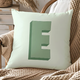 Almofada Letra Elegante E Monograma Inicial Personalizado
