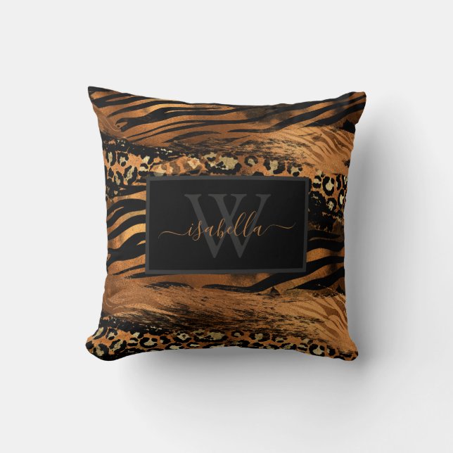 Almofada Letra Glitter Moderna Monogramada (Frente)