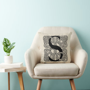 Almofada Letra S Vintage Celtic Knot Monograma