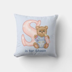 Almofada Letra Urso de Teddy S Travesseiro Monograma