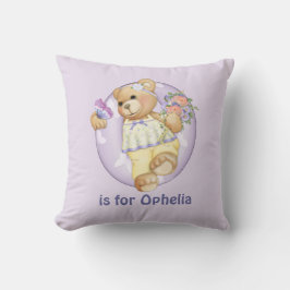 Almofada Letra Urso Teddy 0 Travesseiro Monograma