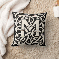 Letra Vintage Monograma M Art Nouveau