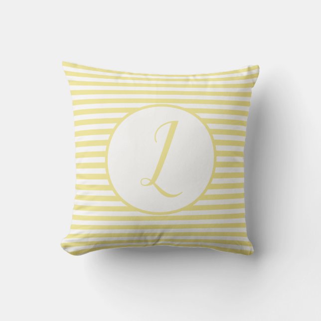 Almofada Letra Yellow Frame Monogramas Strike Cushion (Frente)