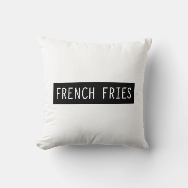 Almofada Letras de Escrita Antiga das Fries Francesas (Frente)