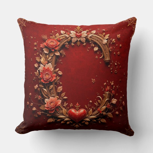 Almofada Letras Ornamentais Elegantes (Frente)