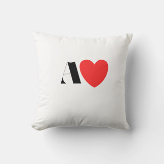 Almofada Letter A Heart - Valentine Initial Love Design
