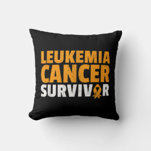 Almofada Leucemia Sobrevivente de câncer Laranja Sensibiliz