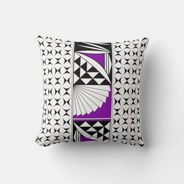 Almofada Levantamento Nativo Sudoeste em Púrpura (Frente)