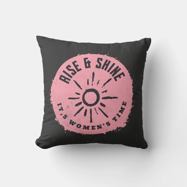 Almofada Levante e brilhe, é hora das mulheres (Frente)