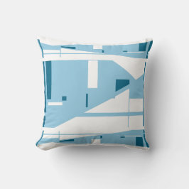 Almofada Leve Azul Branco Clássico Mediterrâneo Olhar Motif