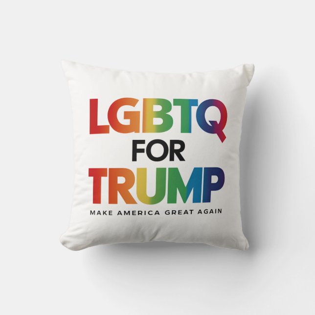 ALMOFADA LGBTQ PARA TRUMP GAY LESBIAN PARA TRUMP 2024 (Frente)