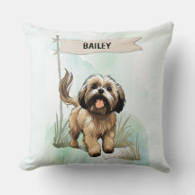 Lhasa Apso Aquarela Cachorro Personalizado