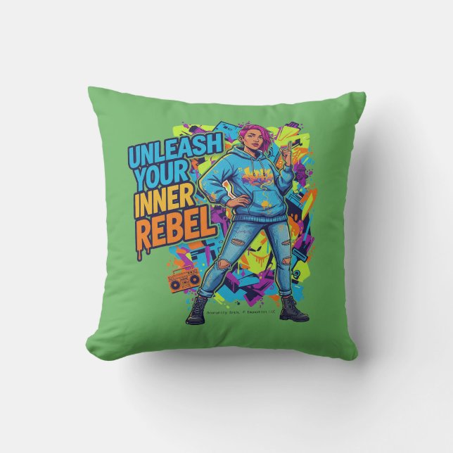 Almofada Libere Seu Rebelde Interior -  (Frente)