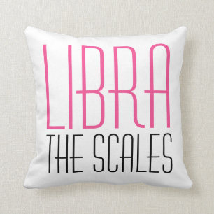 Almofada Libra A Tipografia Inicial De Escala Zodiac Branco