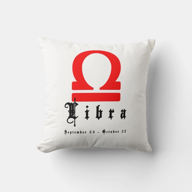 Almofada Libra, Horoscópio, zodíaco, astrologia (Frente)
