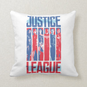 Almofada Liga da Justiça Blue & Red Group Pop Art