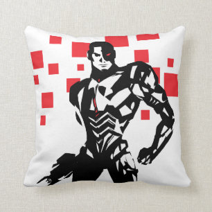 Almofada Liga da Justiça Cyborg Digital Noir Pop Art