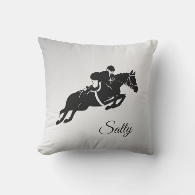 Almofada Ligação em ponte equestre com nome (Frente)