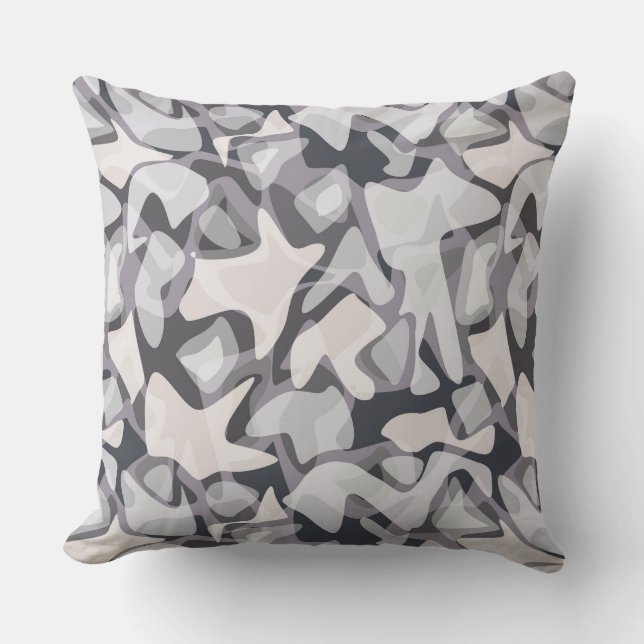 Almofada Light gray-white gray light gray abstract  throw p (Frente)