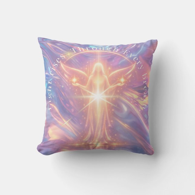 Almofada Light Rises Through Every Breath Pillow – Celestia (Frente)