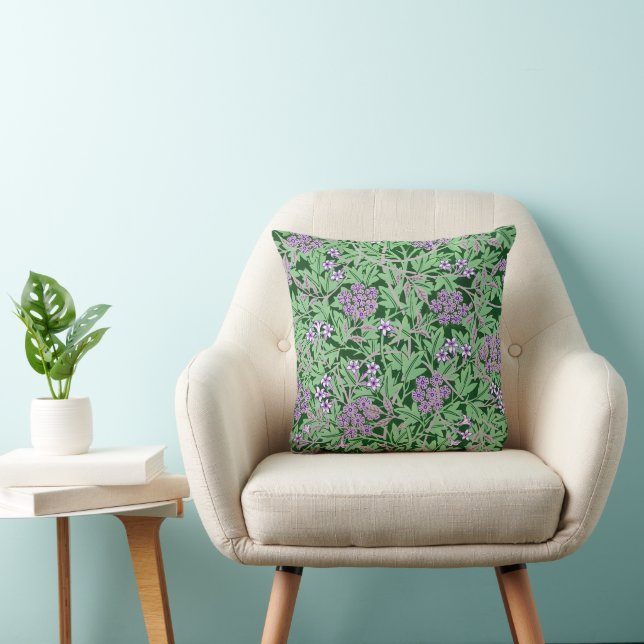 Almofada Lilac and green floral pattern (Cadeira)